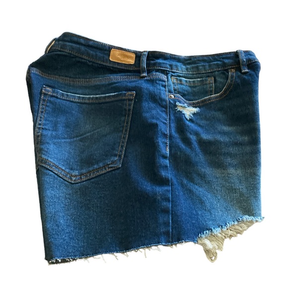 Sofia Jeans Lila Relaxed Mid Rise Shorts With Distressed Hem & Body - Picture 4 of 13